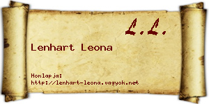 Lenhart Leona névjegykártya